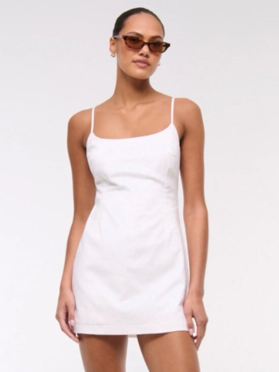 Abercrombie & Fitch Tops - Abercrombie & Fitch Women's Scoopneck Linen-Blend Micro Skort